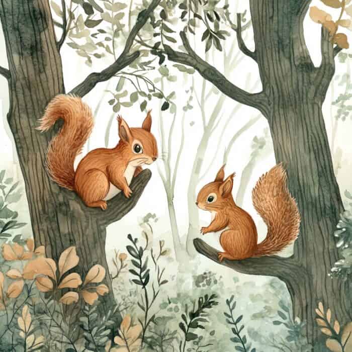 Histórias para dormir pequenas - Contos sobre esquilos