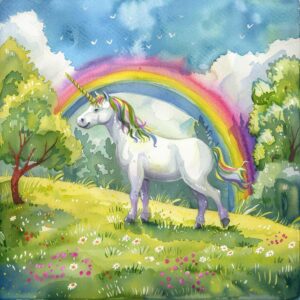 Contos curtos para crianças - O unicórnio Alva e seu novo lar