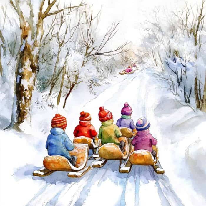 Contos para crianças - A aventura de trenó