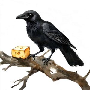 Contos curtos para crianças - A raposa e o corvo