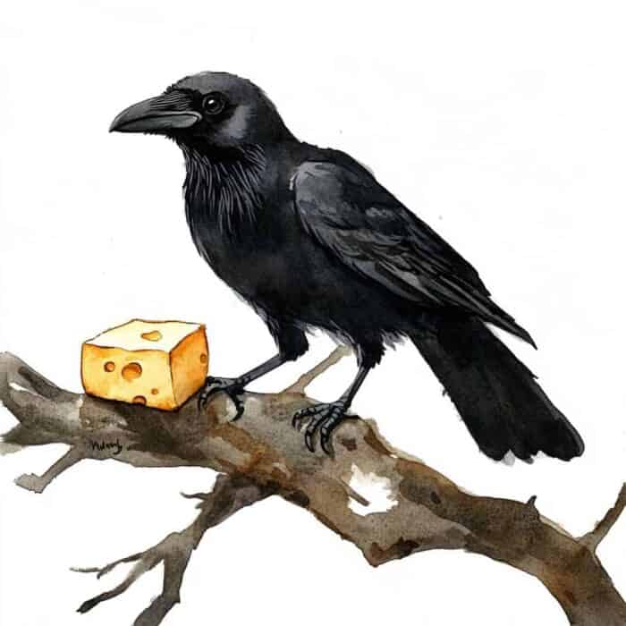 Contos curtos para crianças - A raposa e o corvo