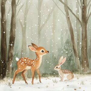 Histórias para dormir pequenas - Bambi e a neve