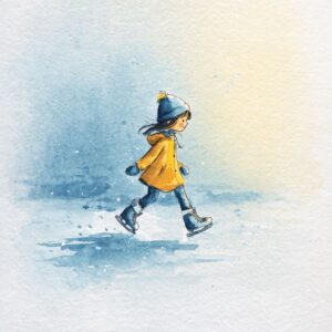 Histórias para dormir pequenas - Natália aprende a patinar