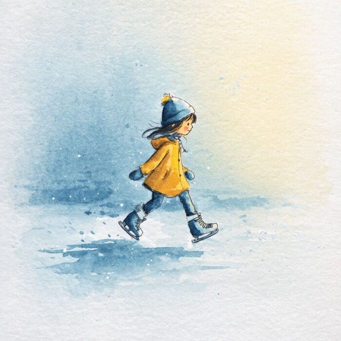 Histórias para dormir pequenas - Natália aprende a patinar