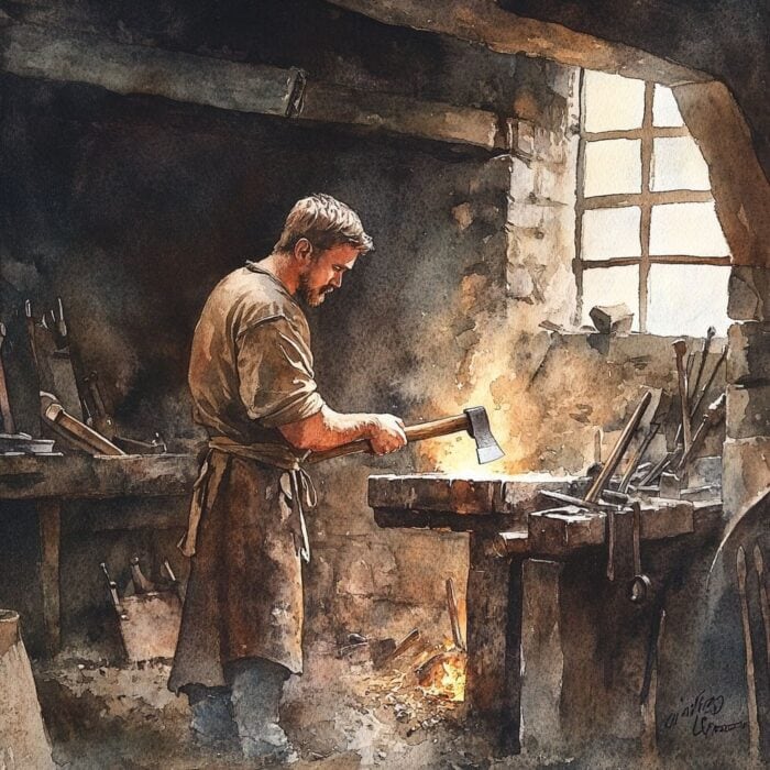 Histórias curtas para crianças - O ferreiro José e o machado