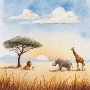 Histórias curtas para dormir - No safári