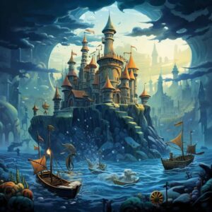 Histórias para dormir pequenas - Caio e Pérola a aventura no reino do mar