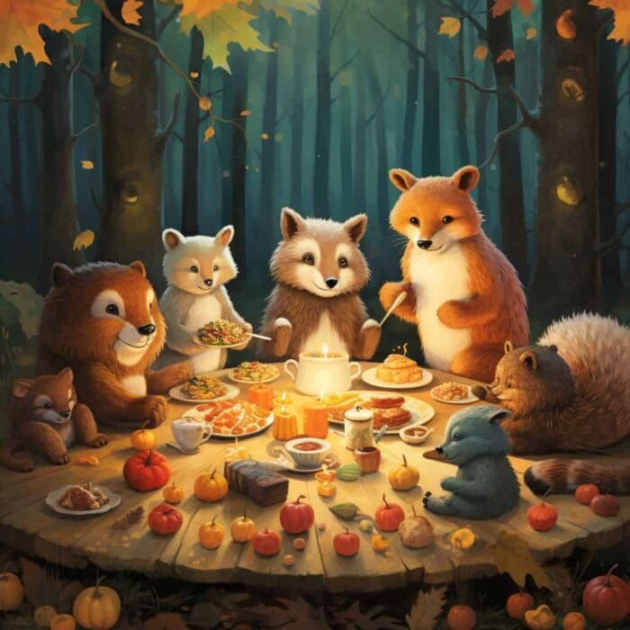 Histórias para crianças - A festa de outono na floresta