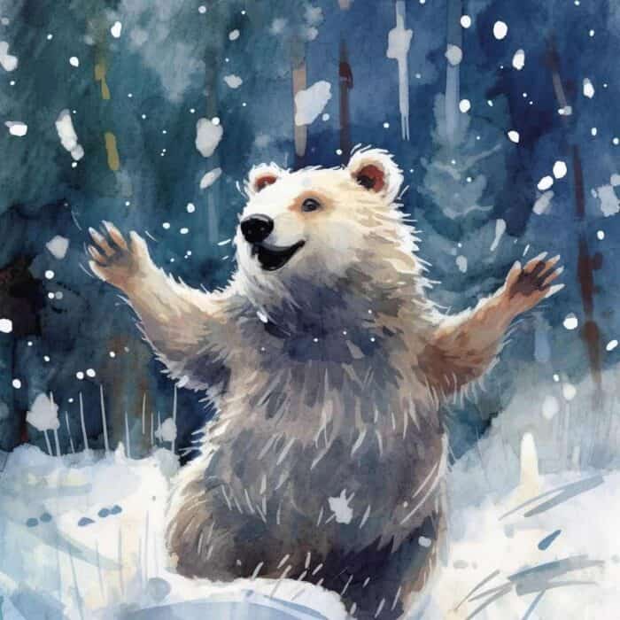 Histórias para crianças - O urso que não queria dormir no inverno