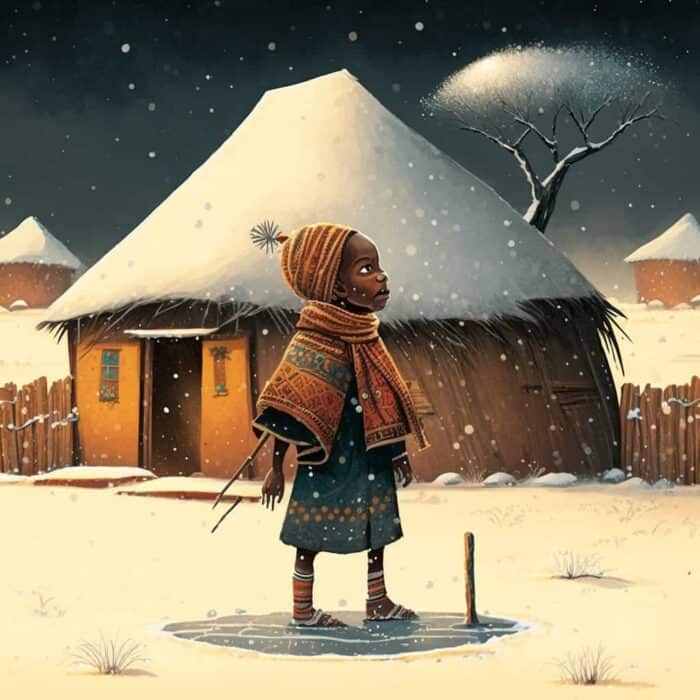 Histórias curtas para crianças - O dia que nevou na África